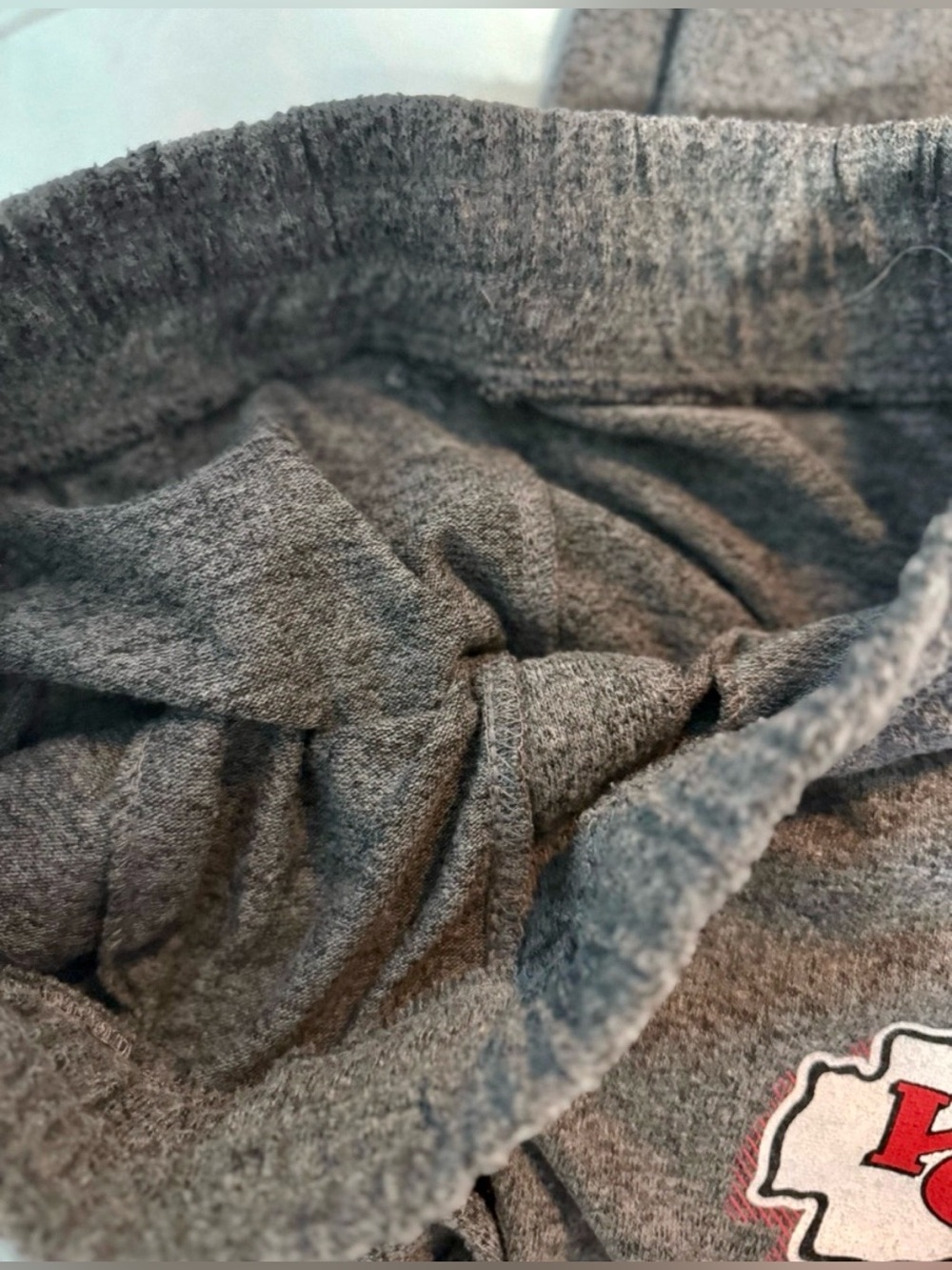 NFL Kansas City Chiefs Charcoal Gray Heather Jogger Sweatpants Size M - Picture 4 of 4